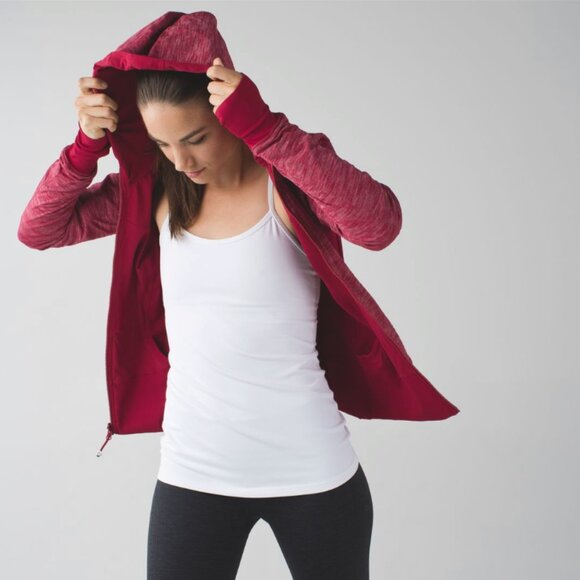*Lululemon* REVERSIBLE - In Flux Jacket in Cranberry - size 6 - HTF! - Picture 2 of 16